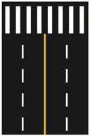 Slotted pedestrian crosswalk