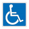 Shows facilities that are accessible by wheelchair.