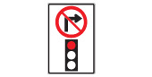 Do not turn right when facing a red light at the intersection.