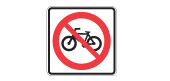 No bicycles allowed on this road.