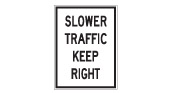 Slow traffic on multi-lane roads must keep right.