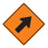 Closed lane. Adjust speed to merge with traffic in lane indicated by arrow.