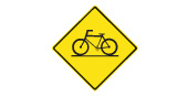 Bicycle crossing ahead