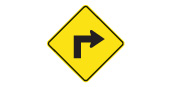 Sharp bend or turn in the road ahead